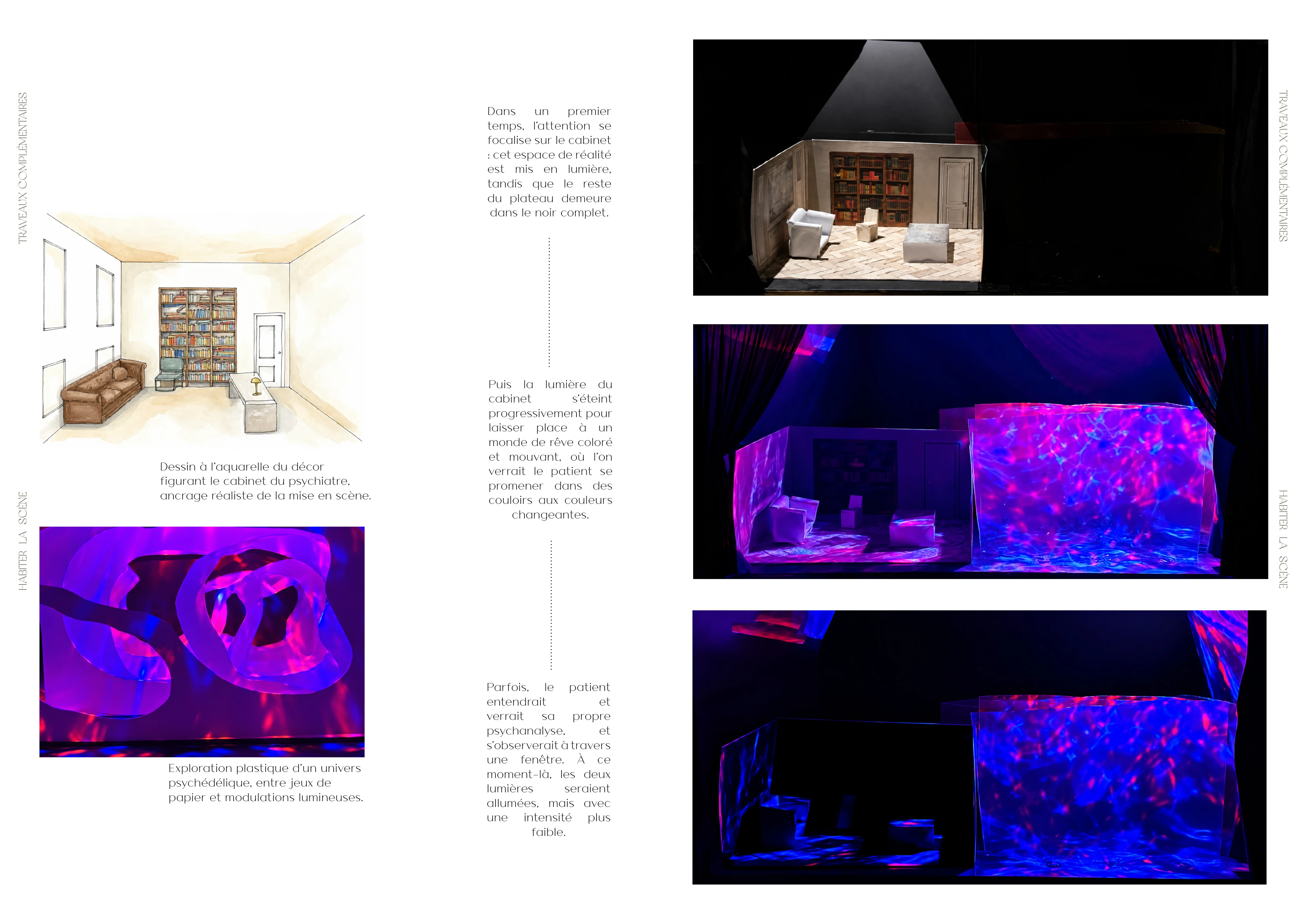 Inhabiting the Stage - Visual explorations & light, portfolio board