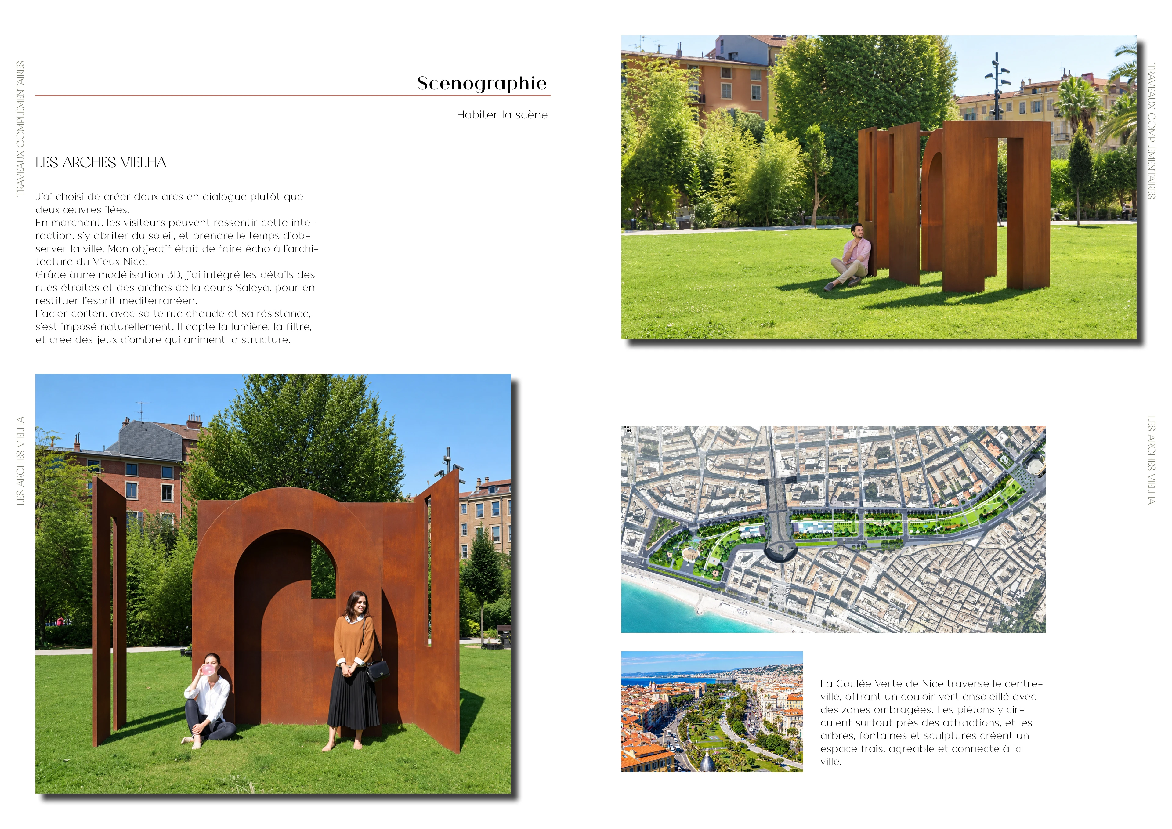 Vielha Arches - Research & site placement, portfolio board